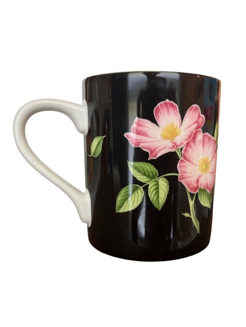 Tiffany & Co Wildflowers Black Floral Mug 2005 Japan Porcelain - Picture 1 of 5